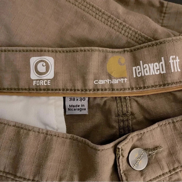 Carhartt Force Tappen Cargo Pants rip stop for Men in Yukon Size Waist 38 - Picture 6 of 9